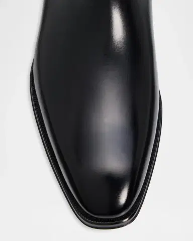 Tom Ford Men's Elkan Burnished Leather Zipped Ankle Boots | Thumbnail 6 Tom Ford Men's Elkan Burnished Leather Zipped Ankle Boots | Thumbnail 6