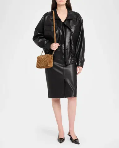 Saint Laurent Loulou YSL Quilted Suede Crossbody Camera Bag | Thumbnail 5 Saint Laurent Loulou YSL Quilted Suede Crossbody Camera Bag | Thumbnail 5