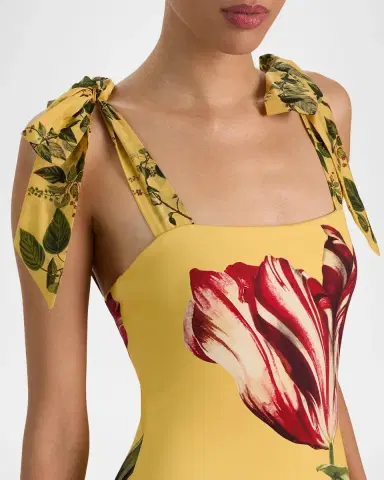 Alice + Olivia Oriana Floral Cotton-Blend Maxi Dress | Thumbnail 5 Alice + Olivia Oriana Floral Cotton-Blend Maxi Dress | Thumbnail 5