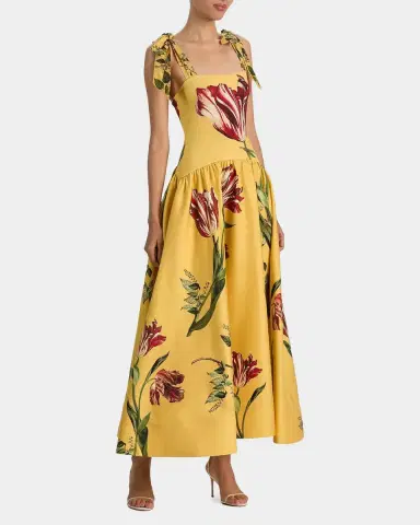 Alice + Olivia Oriana Floral Cotton-Blend Maxi Dress | Thumbnail 6 Alice + Olivia Oriana Floral Cotton-Blend Maxi Dress | Thumbnail 6