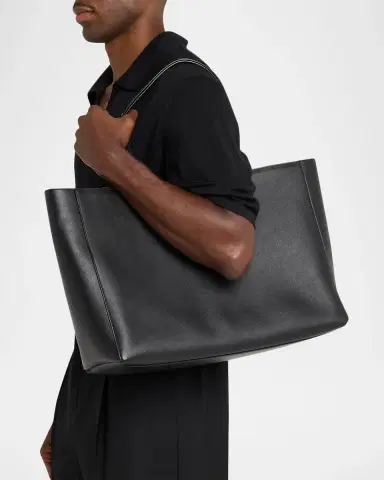 Saint Laurent Men's Shopping Tote Bag in Leather | Thumbnail 2 Saint Laurent Men's Shopping Tote Bag in Leather | Thumbnail 2