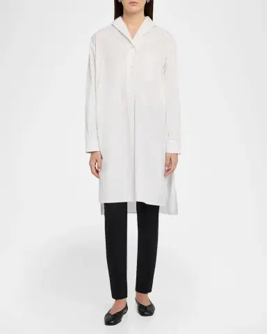 The Row Eryn Cotton Poplin Longline Shirt | Thumbnail 2 The Row Eryn Cotton Poplin Longline Shirt | Thumbnail 2
