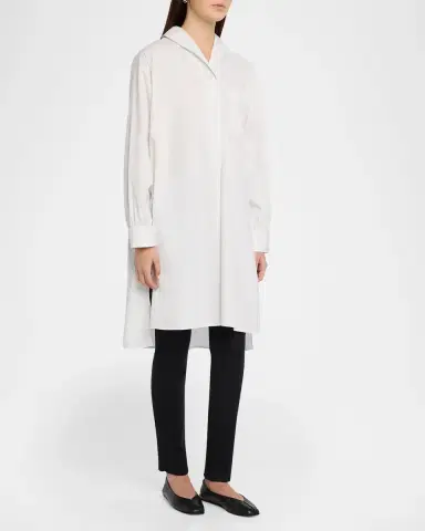 The Row Eryn Cotton Poplin Longline Shirt | Thumbnail 4 The Row Eryn Cotton Poplin Longline Shirt | Thumbnail 4