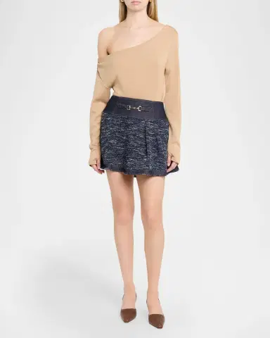 Ramy Brook Diana Denim Tweed Mini Skirt | Thumbnail 2 Ramy Brook Diana Denim Tweed Mini Skirt | Thumbnail 2