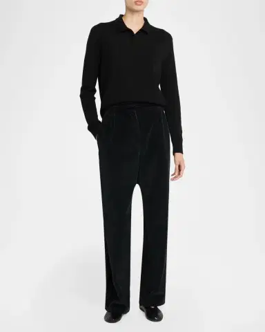 The Row Pashi Cashmere Long-Sleeve Polo Shirt | Thumbnail 2 The Row Pashi Cashmere Long-Sleeve Polo Shirt | Thumbnail 2