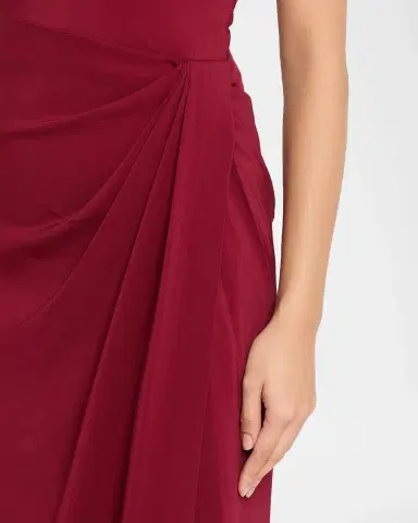 Oscar de la Renta Sleeveless Draped Slit Column Gown | Thumbnail 5 Oscar de la Renta Sleeveless Draped Slit Column Gown | Thumbnail 5