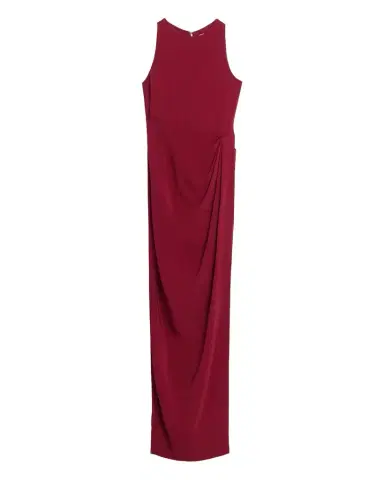 Oscar de la Renta Sleeveless Draped Slit Column Gown | Thumbnail 1 Oscar de la Renta Sleeveless Draped Slit Column Gown | Thumbnail 1