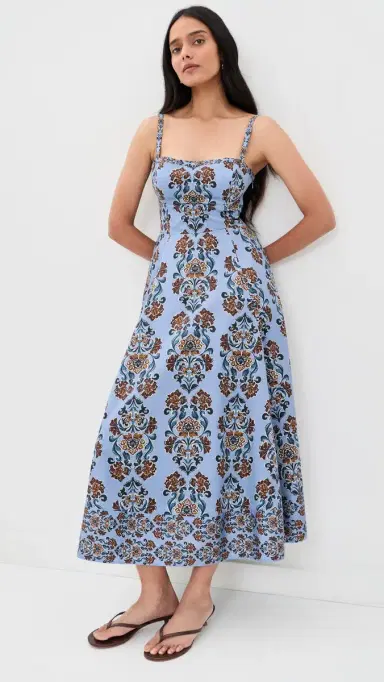 Hill House Home The argot Dress Iris edallion/Cornflower | Thumbnail 2 Hill House Home The argot Dress Iris edallion/Cornflower | Thumbnail 2