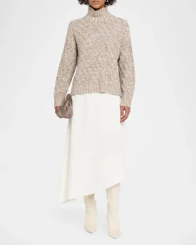 Eileen Fisher Diamond-Knit Turtleneck Sweater | Thumbnail 2 Eileen Fisher Diamond-Knit Turtleneck Sweater | Thumbnail 2