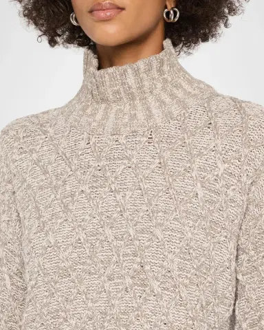 Eileen Fisher Diamond-Knit Turtleneck Sweater | Thumbnail 5 Eileen Fisher Diamond-Knit Turtleneck Sweater | Thumbnail 5