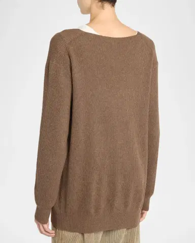 The Row Phef Cotton-Cashmere Ribbed Top | Thumbnail 3 The Row Phef Cotton-Cashmere Ribbed Top | Thumbnail 3