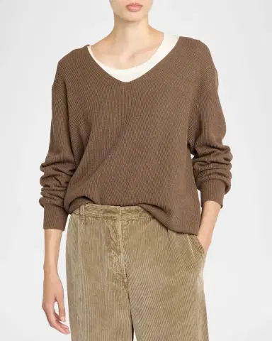 The Row Phef Cotton-Cashmere Ribbed Top | Thumbnail 4 The Row Phef Cotton-Cashmere Ribbed Top | Thumbnail 4
