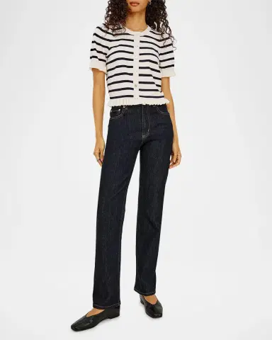 RAILS Lora Striped Ruffled-Trim Cardigan | Thumbnail 2 RAILS Lora Striped Ruffled-Trim Cardigan | Thumbnail 2