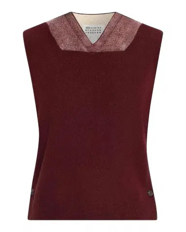 Maison Margiela Two-Tone Virgin Wool Knit Vest | Thumbnail 1 Maison Margiela Two-Tone Virgin Wool Knit Vest | Thumbnail 1