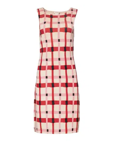 Frances Valentine Swan Check Wool Knit Midi Shift Dress | Thumbnail 1 Frances Valentine Swan Check Wool Knit Midi Shift Dress | Thumbnail 1