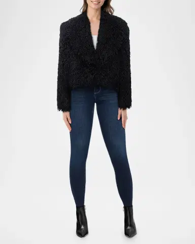 L'Agence Aura Faux-Fur Crop Jacket | Thumbnail 2 L'Agence Aura Faux-Fur Crop Jacket | Thumbnail 2