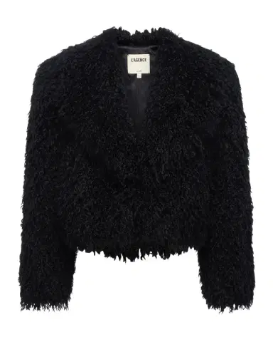 L'Agence Aura Faux-Fur Crop Jacket | Thumbnail 1 L'Agence Aura Faux-Fur Crop Jacket | Thumbnail 1