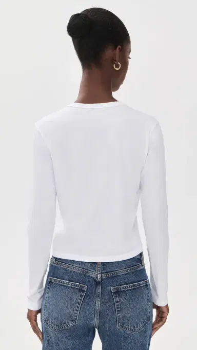 James Perse Shrunken Crew Neck Tee White | Thumbnail 3 James Perse Shrunken Crew Neck Tee White | Thumbnail 3