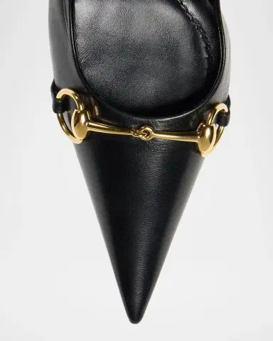 Gucci Primavera Donna 80MM Leather Slingback Pumps | Thumbnail 3 Gucci Primavera Donna 80MM Leather Slingback Pumps | Thumbnail 3