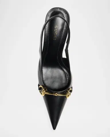 Gucci Primavera Donna 80MM Leather Slingback Pumps | Thumbnail 4 Gucci Primavera Donna 80MM Leather Slingback Pumps | Thumbnail 4