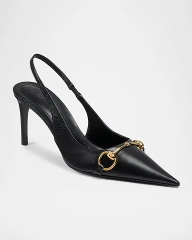 Gucci Primavera Donna 80MM Leather Slingback Pumps | Thumbnail 5 Gucci Primavera Donna 80MM Leather Slingback Pumps | Thumbnail 5
