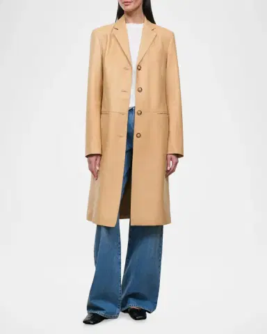 Staud Wyatt Leather Trench Coat | Thumbnail 2 Staud Wyatt Leather Trench Coat | Thumbnail 2