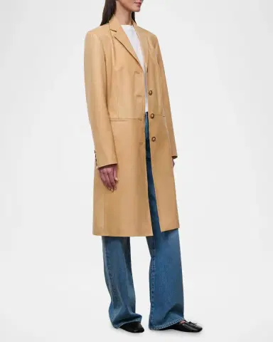 Staud Wyatt Leather Trench Coat | Thumbnail 5 Staud Wyatt Leather Trench Coat | Thumbnail 5