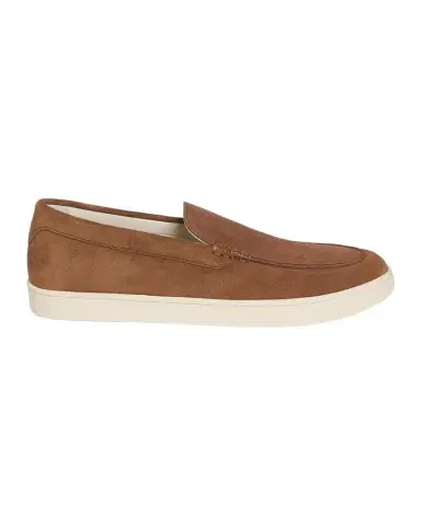 Brunello Cucinelli Men's Hybrid Venetian Suede Slip-Ons | Thumbnail 1 Brunello Cucinelli Men's Hybrid Venetian Suede Slip-Ons | Thumbnail 1