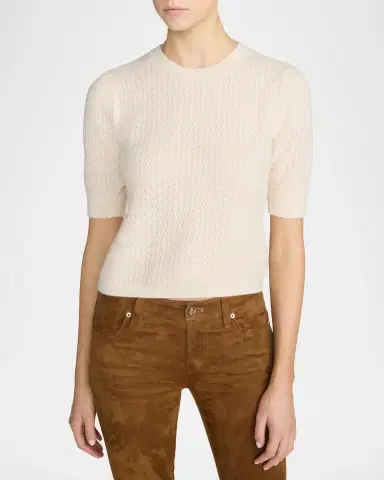 Frame The Gathered Honeycomb Cashmere Sweater | Thumbnail 3 Frame The Gathered Honeycomb Cashmere Sweater | Thumbnail 3