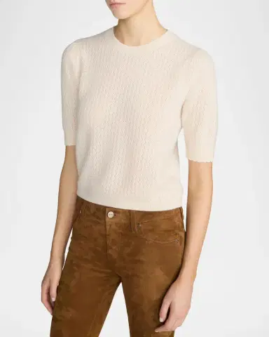 Frame The Gathered Honeycomb Cashmere Sweater | Thumbnail 5 Frame The Gathered Honeycomb Cashmere Sweater | Thumbnail 5