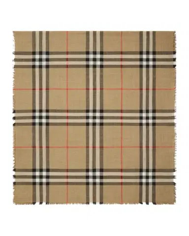 Burberry Reversible Check Wool-Silk Scarf | Thumbnail 1 Burberry Reversible Check Wool-Silk Scarf | Thumbnail 1