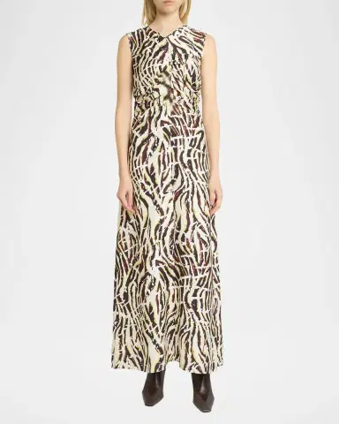 Proenza Schouler Clem Ruched Maxi Dress | Thumbnail 2 Proenza Schouler Clem Ruched Maxi Dress | Thumbnail 2