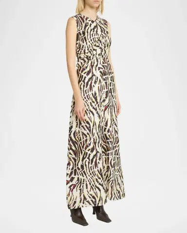 Proenza Schouler Clem Ruched Maxi Dress | Thumbnail 4 Proenza Schouler Clem Ruched Maxi Dress | Thumbnail 4