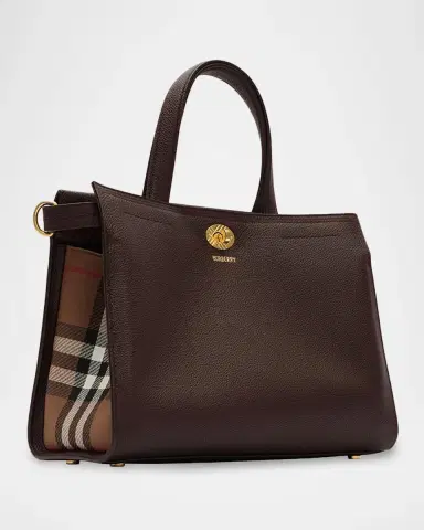 Burberry Cotswolds Small Leather & Check Tote Bag | Thumbnail 3 Burberry Cotswolds Small Leather & Check Tote Bag | Thumbnail 3