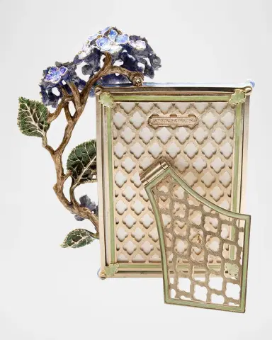 Jay Strongwater Gail Blue Hydrangea Frame, 5" x 7" | Thumbnail 2 Jay Strongwater Gail Blue Hydrangea Frame, 5" x 7" | Thumbnail 2