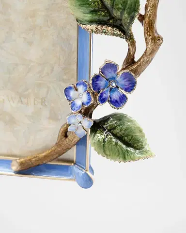 Jay Strongwater Gail Blue Hydrangea Frame, 5" x 7" | Thumbnail 3 Jay Strongwater Gail Blue Hydrangea Frame, 5" x 7" | Thumbnail 3