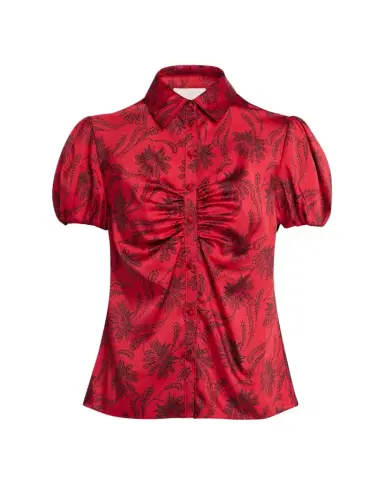 Cinq à Sept Sola Paisley Fan Puff-Sleeve Top | Thumbnail 1 Cinq à Sept Sola Paisley Fan Puff-Sleeve Top | Thumbnail 1