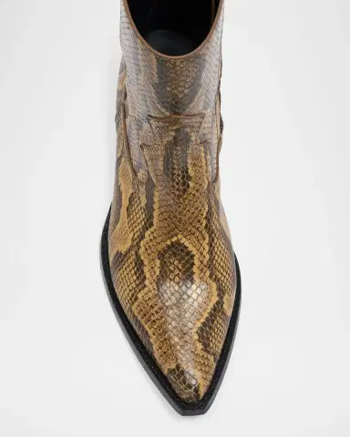 Amiri Snakeskin-Embossed Leather Ankle Boots | Thumbnail 4 Amiri Snakeskin-Embossed Leather Ankle Boots | Thumbnail 4