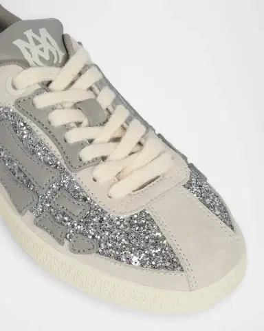 Amiri Sequined Skull-Appliqué Leather Sneakers | Thumbnail 3 Amiri Sequined Skull-Appliqué Leather Sneakers | Thumbnail 3
