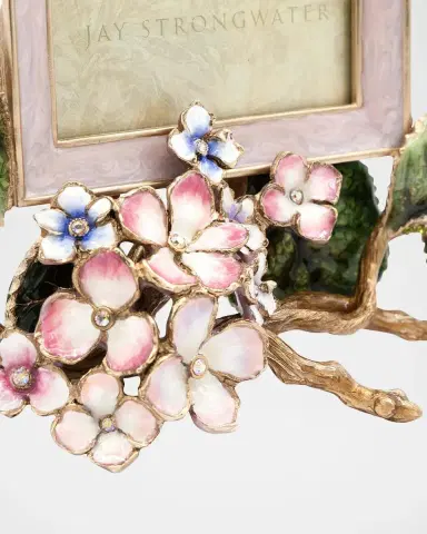 Jay Strongwater Colbie Pink Hydrangea Frame, 3" x 4" | Thumbnail 3 Jay Strongwater Colbie Pink Hydrangea Frame, 3" x 4" | Thumbnail 3