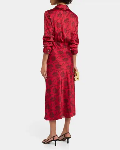 Cinq à Sept Jace Paisley Fan Print Tie-Waist Midi Shirtdress | Thumbnail 3 Cinq à Sept Jace Paisley Fan Print Tie-Waist Midi Shirtdress | Thumbnail 3