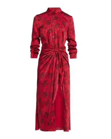 Cinq à Sept Jace Paisley Fan Print Tie-Waist Midi Shirtdress | Thumbnail 1 Cinq à Sept Jace Paisley Fan Print Tie-Waist Midi Shirtdress | Thumbnail 1