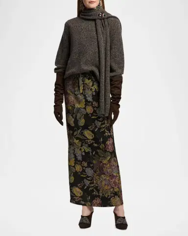 Ralph Lauren Collection Fontaine Floral Jacquard Maxi Skirt | Thumbnail 2 Ralph Lauren Collection Fontaine Floral Jacquard Maxi Skirt | Thumbnail 2