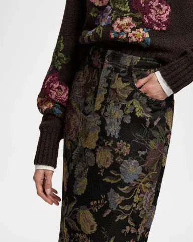 Ralph Lauren Collection Fontaine Floral Jacquard Maxi Skirt | Thumbnail 5 Ralph Lauren Collection Fontaine Floral Jacquard Maxi Skirt | Thumbnail 5