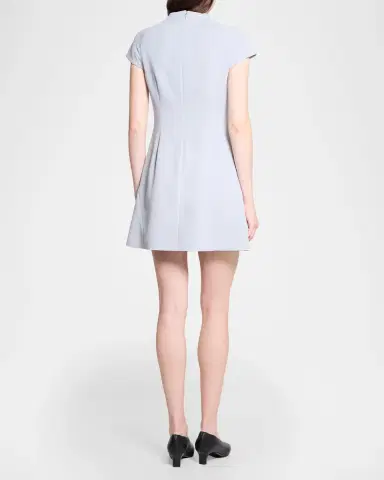 Theory Cap-Sleeve Mock Turtleneck Mini Dress | Thumbnail 3 Theory Cap-Sleeve Mock Turtleneck Mini Dress | Thumbnail 3