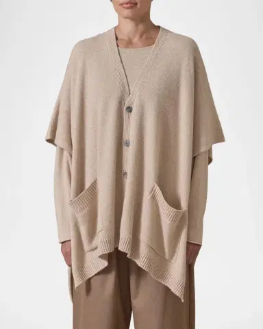 Eskandar Side-Slit Cashmere Cardigan | Thumbnail 4 Eskandar Side-Slit Cashmere Cardigan | Thumbnail 4