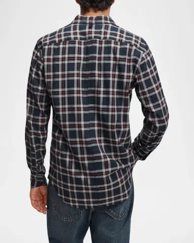 rag & bone Men's Tomlin Plaid Cotton Flannel Shirt | Thumbnail 3 rag & bone Men's Tomlin Plaid Cotton Flannel Shirt | Thumbnail 3