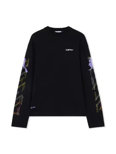 Off-White Archigeography Arrow Skate Long Sleeve T-Shirt | Thumbnail 1 Off-White Archigeography Arrow Skate Long Sleeve T-Shirt | Thumbnail 1