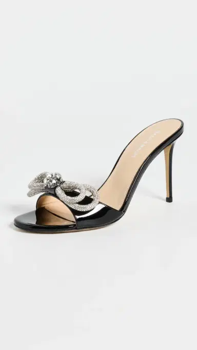 MACH & MACH Double Bow Patent Leather Heels Black | Thumbnail 2 MACH & MACH Double Bow Patent Leather Heels Black | Thumbnail 2