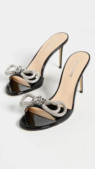 MACH & MACH Double Bow Patent Leather Heels Black | Thumbnail 5 MACH & MACH Double Bow Patent Leather Heels Black | Thumbnail 5
